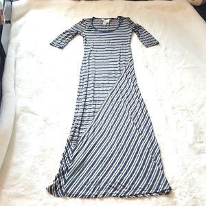 Striped Stretch Maxi Dress - size S